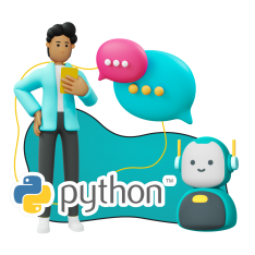 Умный чат-бот на Python - КИБЕРшкола программирования для детей, компьютерные курсы для школьников, начинающих и подростков - KIBERone г. Новочеркасск